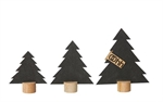Juletræer på træfod sort 3 stk.fra Lübec Living OOhh - Tinashjem